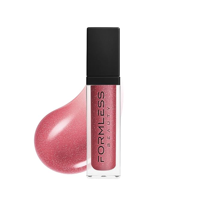 Formless Beauty | Divine Lip Gloss by Jenny McCarthy | Muted Ruby Gloss With Silver & Red Glitter. | Vegan Hydrating Formula | Non-Sticky Aloe & Jojoba Infused | Paraben & Cruelty Free | Lip Enhancer