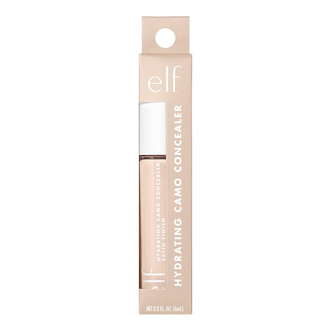 e.l.f. Hydrating Camo Concealer, Covers Blemishes & Under-Eye Circles, Full-Coverage & Delivers A Satin Finish, Vegan & Cruelty-Free, Fair Rose