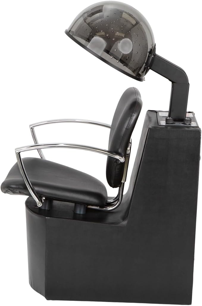 Buy-Rite Chea Hair Dryer Chair with 980W Salon Dryer - Extra-Wide Seat, 4 Heat Settings, Timer, Metal Arms, Modern Design, No Assembly Required, Pro Salon Combo, OD-6918DCHL-1500