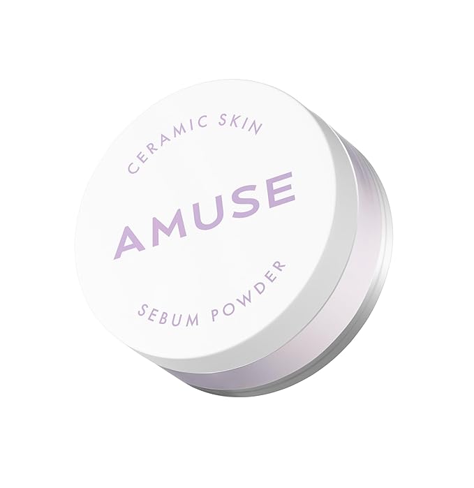 AMUSE SEOUL NEW Ceramic Skin Sebam Powder 2 Colors (Violet)】 Amuse Nosebum Pores & Sebum Cover Texture Cover Smooth Skin Adhesion Base Makeup Finish Powder Korean Cosmetics Vegan Wonyon