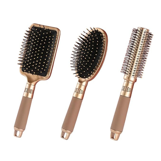 3 Pieces Hair Brush Comb Set Paddle Brush Detangle Hair Brush for Men and Women Wet, Dry, Curly and Straight Hair