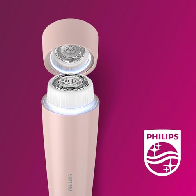Philips Facial Hair Remover 5000 Series, Personal Groomer for Women, Cordless and Compact, with Hypoallergenic Head, Gentle and Quick Facial Hair Removal, Easy Touch-Ups, Model BRR454/00