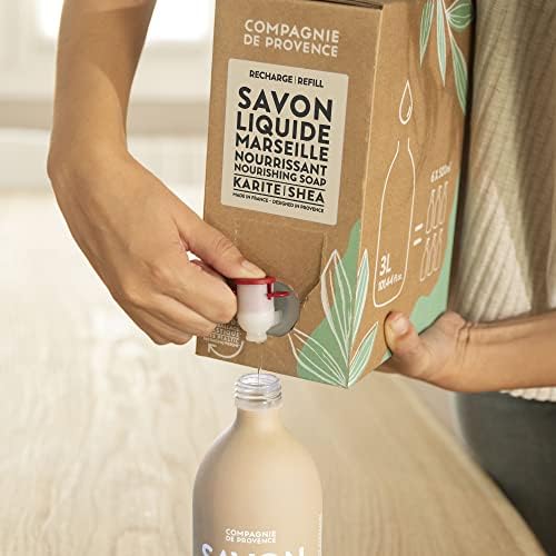 Compagnie de Provence Savon de Marseille Nourishing Liquid Soap, Karite (Shea Butter), 101.4 Fl Oz Eco Refill