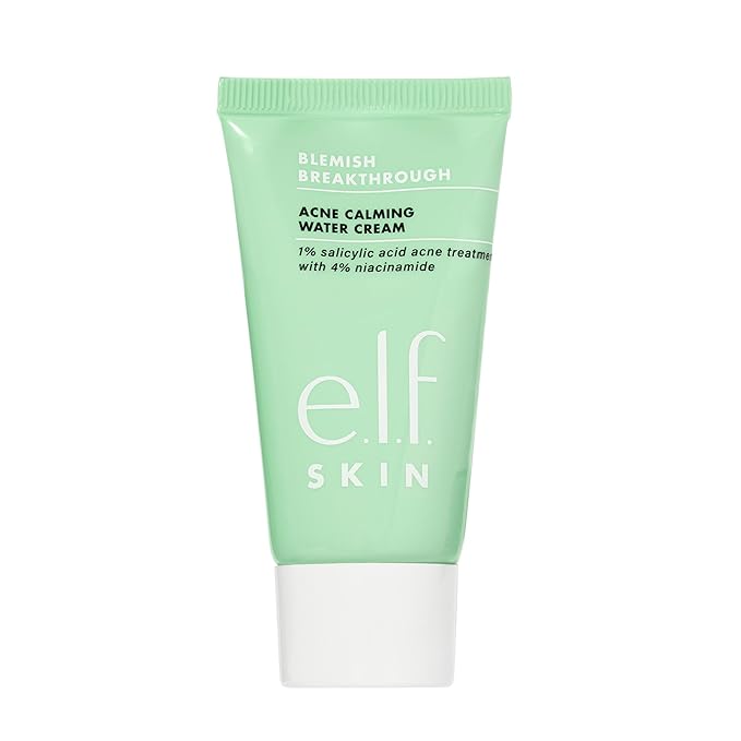 e.l.f. SKIN Blemish Breakthrough Calming Water Cream Mini, Lightweight Blemish-Fighting Face Moisturizer, Prevents New Blemishes & Calms Skin