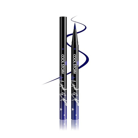 COOL STORY Liquid Eyeliner Waterproof Smudge Proof Eye Liner, 24H Long-Lasting, 0.6ml/0.02 fl.oz (Blue)