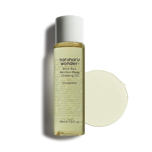 HARUHARU wonder Black Rice Moisture Cleansing Oil, Travel Size, Double Cleansing, Daily Makeup remover, Pore Oil Cleanser, Korean Skincare, Non-comedogenic, Holiday Stocking Stuffer, 1.0 fl oz