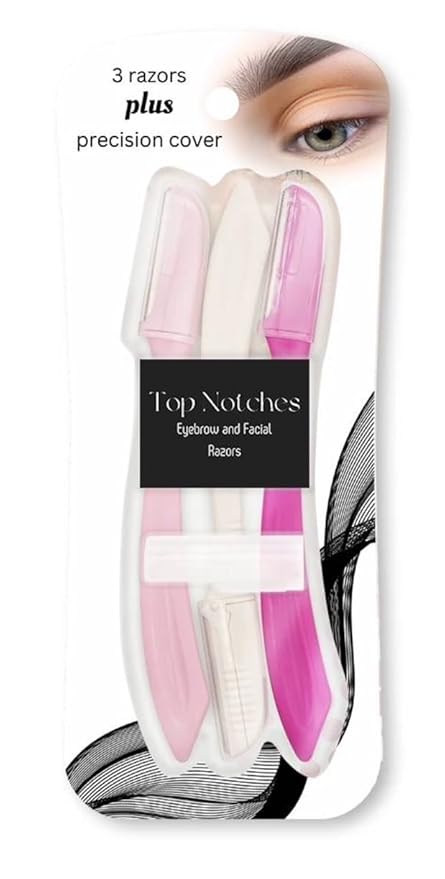 Eyebrow And Facial Razor With Precision Cover-3 Count Dermaplaning Razor For Women