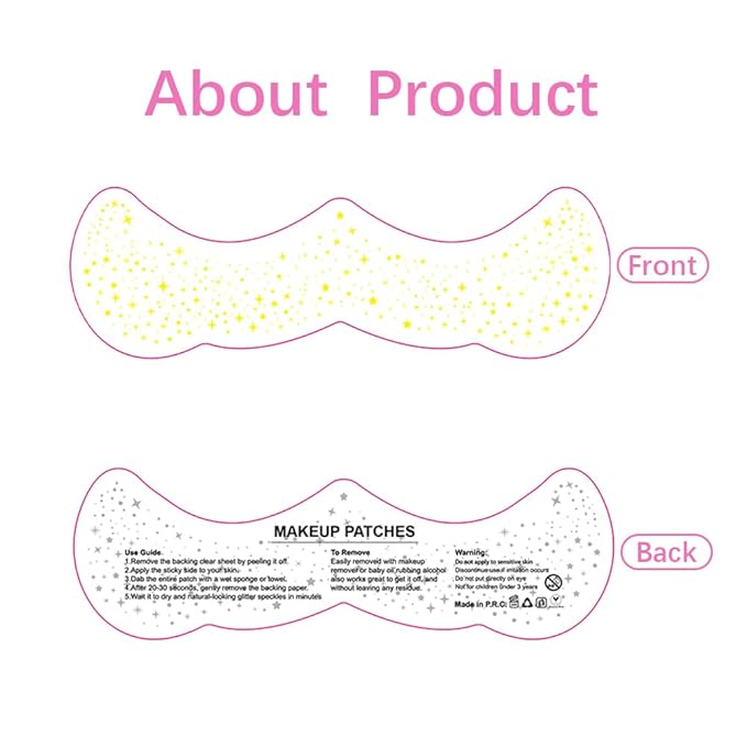 Glitter Freckles Face Tattoos, 12 Sheet Gold Face Glitter Makeup Speckles, Sparkle Makeup Patches