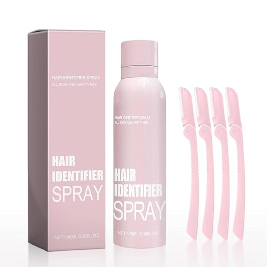 Hair Identifier Spray for Face Shaving, Body Hair Identifying Spray Plus Razor