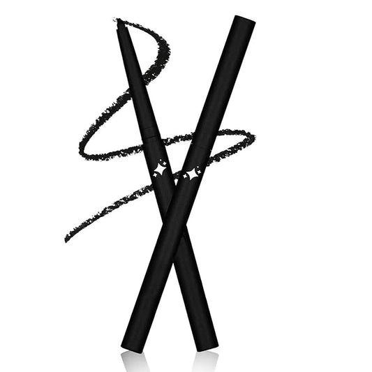 Black Eyeliner Pencil Waterproof Black Pencil Eyeliner Retractable black gel eyeliner Smudge-proof Long Lasting Hypoallergenic (12# black shimmer)