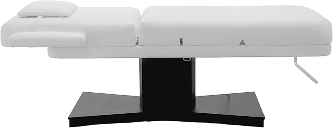 SKINACT Milo 3.0 Motor (with Independent Leg Adjustment) Electric Massage & Facial Bed/Table White top and Dark Brown Base