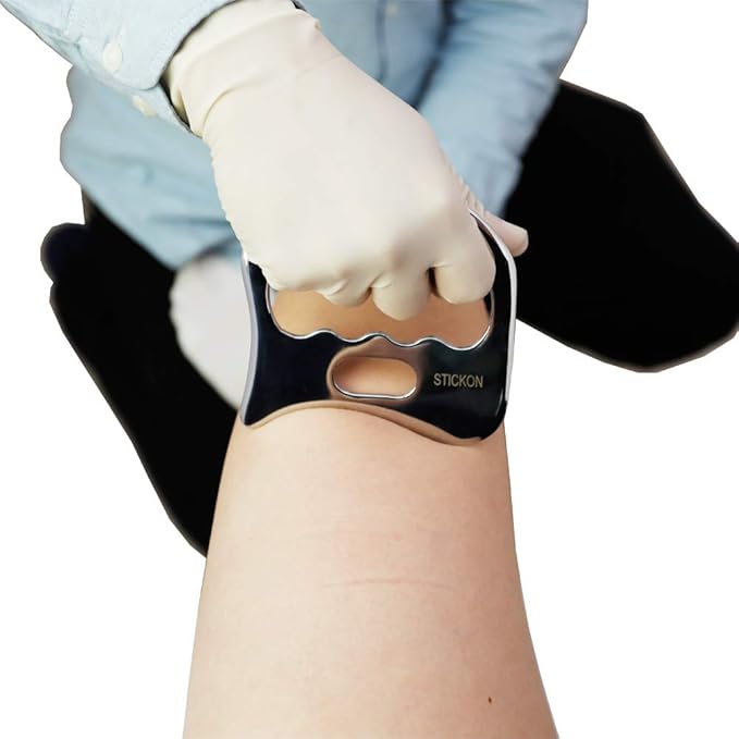 STICKON Stainless Steel Gua Sha Scraping Massage Tool IASTM Tools Great Soft Tissue Mobilization Tool (K Shape)