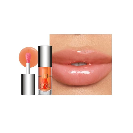 Nourishing Lip Oil, Deep Moisturizing Lip Balm Liquid, Non-Sticky High Shine Lip Gloss, Hydrating Lip Tint for Soft, Smooth, Healthy-Looking Lips, Lightweight Glossy Lip Care for Daily Use-4#