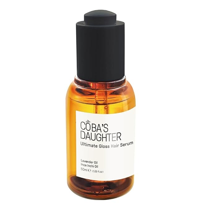 COBA'S DAUGHTER Heat Protectant & Frizz Control Oil | 7 Herbal Oils Infused | Hair Gloss Treatment | Hair Perfume | Nourishing Serum for Curly Hair| Dry Hair | Lavender Scent (1.69 oz)