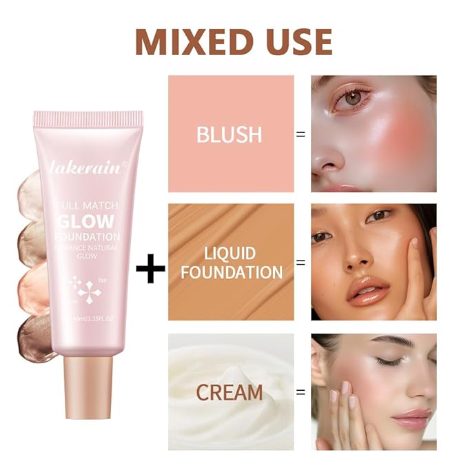 Natural Glow Illuminator Glotion - Glowing, Moisturizing, Lightweight Base, Multi-Purpose - Hydrating & Illuminating Makeup Highlighter for Radiant, Sun-Kissed Look (#2 Light, 1.35 Fl Oz (Pack of 1))