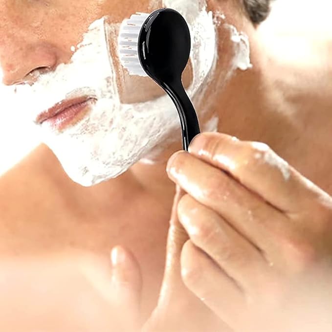 Facial Cleansing Brush, 4 Colors Facial Exfoliating Brush Face Wash Scrub Exfoliator Brush for Makeup Skincare Removal, 4 Pcs (Black Blue Green Pink)