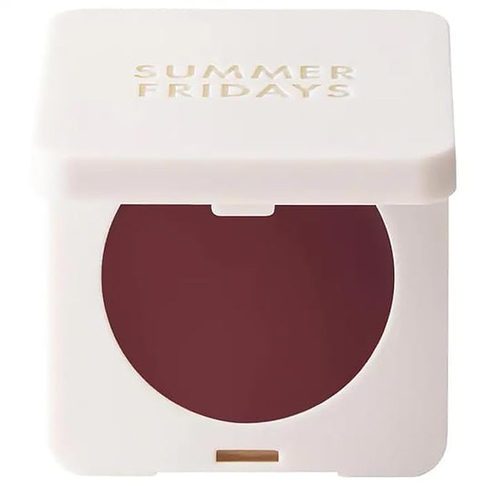 Summer Fridays Blush Butter Balm - Skincare-Infused Hydrating Cream Blush with Hyaluronic Acid, Ceramides, & Shea Butter for a Dewy Flush of Color - Cheek and Lip Tint - Berry Spritz (0.14 Oz)