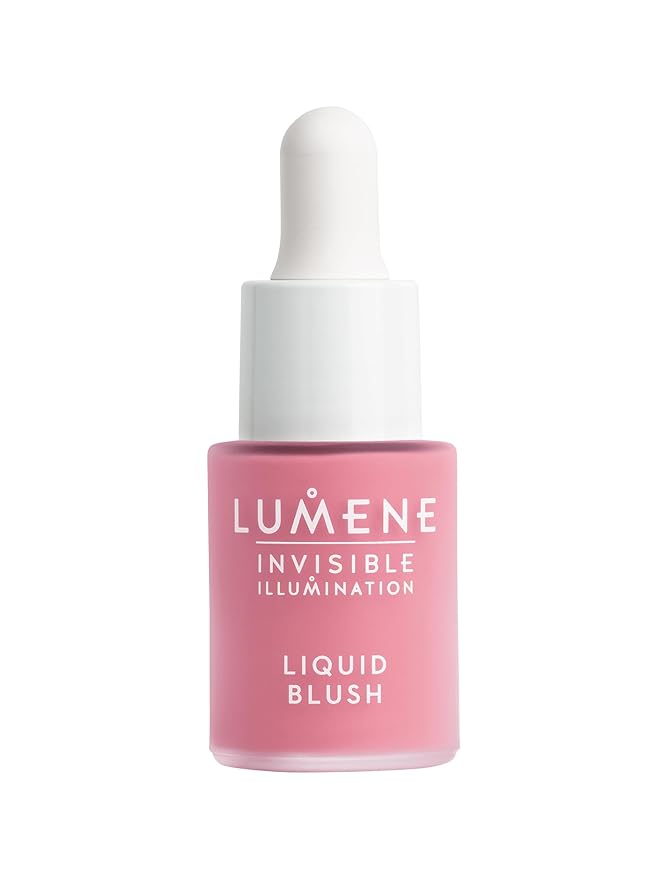 Lumene Invisible Illumination Liquid Blush Frosty Petal 15ml – Buildable Dewy Tint with Arctic Spring Water & Cloudberry Extract – Radiant, Weightless Flush for All Skin Tones