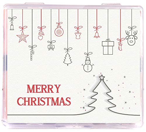 [200 Counts + Mirror Case] Christmas Edition Natural