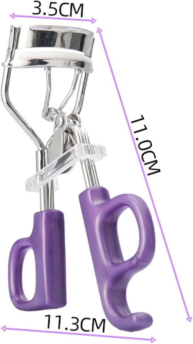 Eyelash Curler, Professional Eyelash Curler, Wide Fit Comfortable Curved Design with Non-Slip Grip, Clump-Free Lift, All The Way Up Lash Curler, Achieve Perfect Curls in 5 Seconds (Purple)