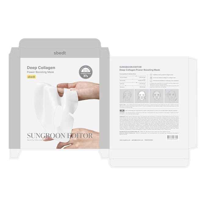SUNGBOON EDITOR Deep Collagen Overnight Mask Hydrating Mask for Glass Skin, Wrinkle Care, Firming & Pore Refining 2,160,000PPB Collagen + 9 Peptides Stocking Stuffers for Women Korean Skincare, 4ea