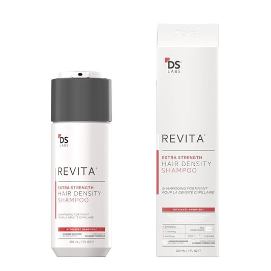 DS Labs Revita Extra Strength Shampoo - High-Performance Hair Density Shampoo, Volumizing & Thickening, Fuller Looking Hair, Saw Palmetto, Sulfate & Silicone Free, For Men & Women, 205mL