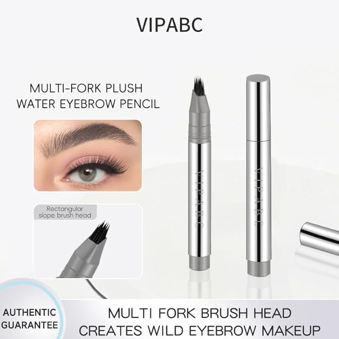 Liquid Microblading Eyebrow Pencil – Waterproof Long-Lasting Brow Pen for Natural Hair-Like Strokes, Easy to Use, Smudge-Proof Eyebrow for All Day Wear (02 Yellowish Brown)