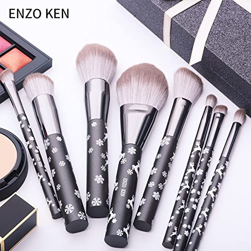 Natural Goat Hair Makeup Brush Set Professional, Snowflake Cosmetic Brushes Makeup Set, Natural Makeup Brushes, Natural Bristle Makeup Brushes, Natural Hair Makeup Brushes Set Professional.