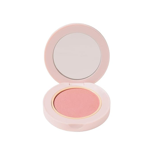 Wander Beauty Hydrating Powder Blush - Lightweight, Peach Blush Makeup with a Blurring, Satin Finish - Buildable Formula with Hyaluronic Acid, Squalane & Aloe Leaf Extract - Peach of Mind - 0.18 oz