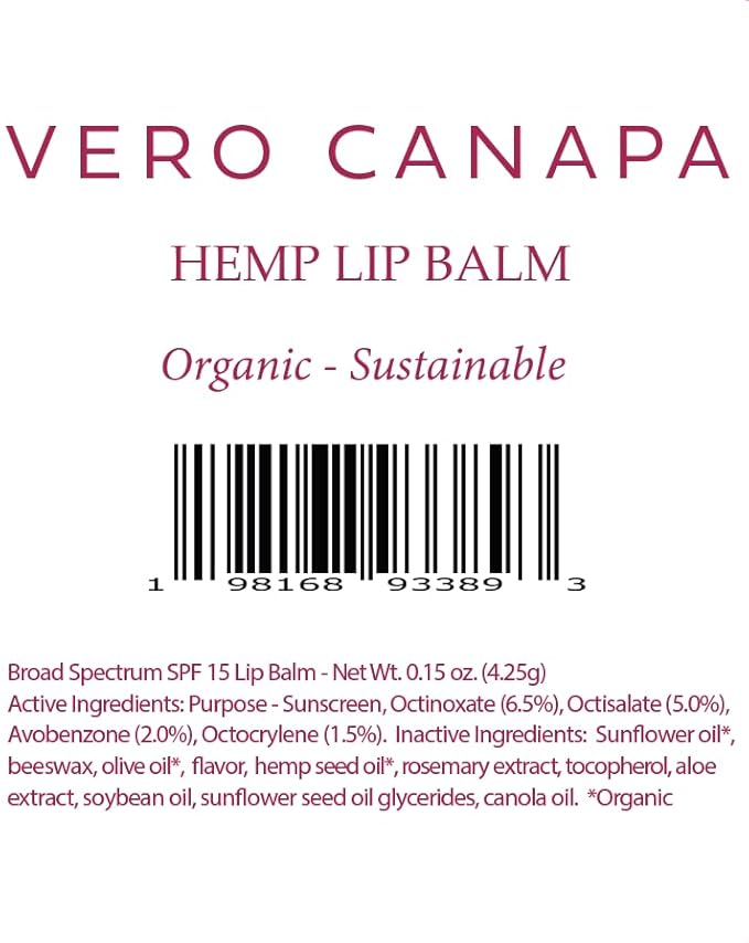 Pomegranate Organic Hemp Lip Balm with SPF - 3 Pack | Lip Moisturizer |Sunscreen Lip Balm | SPF Lip Balm | Lip Care | Lip Balm Hydrating | Lip Balm Bulk | Lip Balm SPF | Lip Care Products