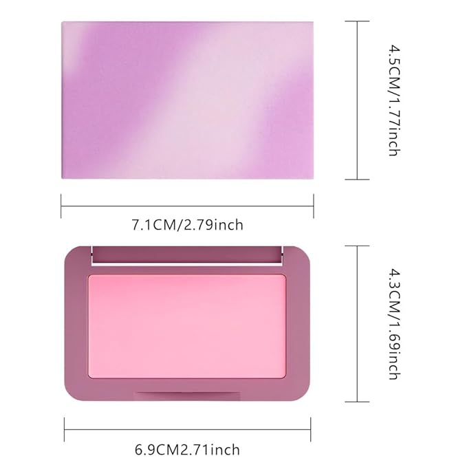 Rose Pink Matte for Face Cheeks Blush, Natural Cream Blushes Makeup Palette, Dark Monochrome Blush Creamy Powder Palette Makeup for Older Women, Blushes Eyeshadow Foundation for Every Day 05