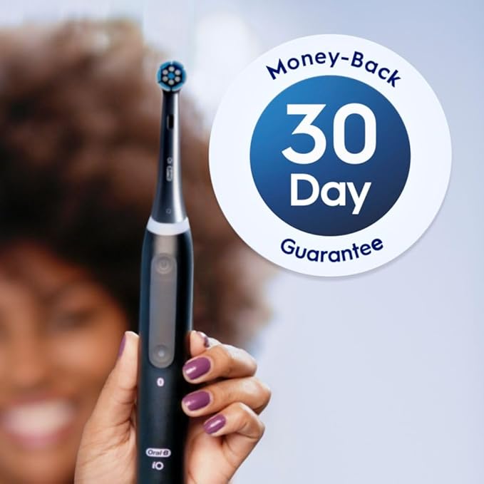 Oral-B iO Series Gentle Care Electric Toothbrush Replacement Brush Heads for an Oral-B Electric Toothbrush, 4 Count, Black