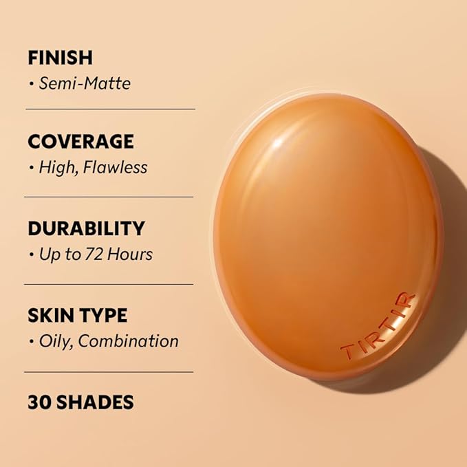 [*Mini Size*] TIRTIR Mask Fit Ai Filter Cushion Foundation | AI-Like Semi-Matte Finish - Up to 72-Hour Medium to Full Coverage Korean BB Cushion Make up Beauty, #24N Latte, 0.15 Fl Oz