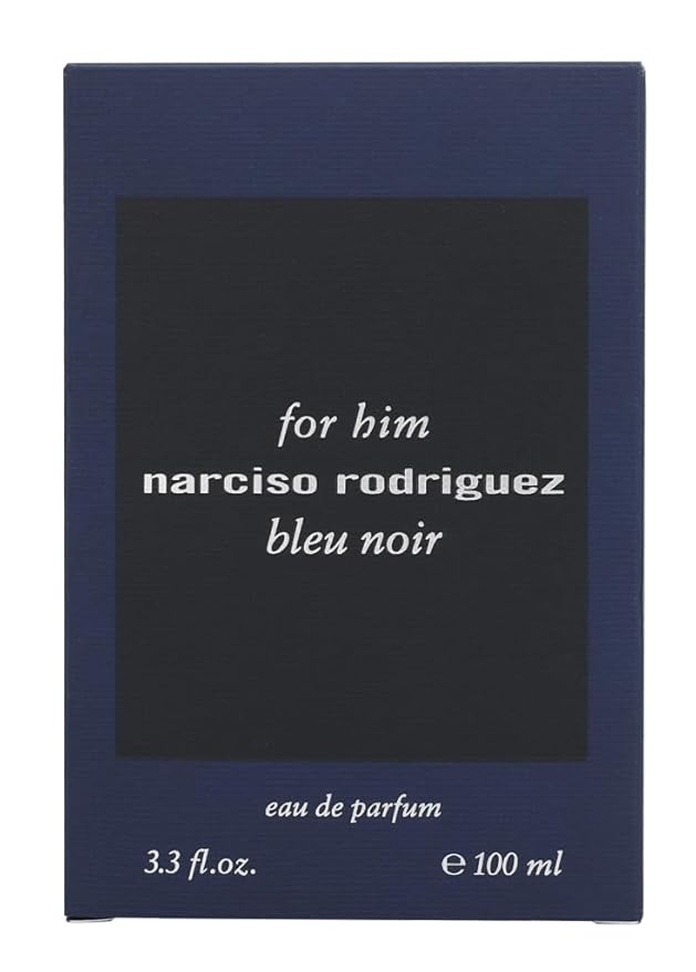 Narciso Rodriguez Bleu Noir Eau de Parfum Spray for Men, Blue, 3.3 Ounce
