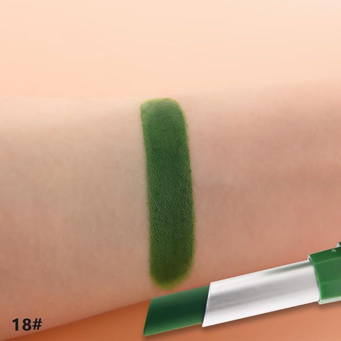 Sea Green Matte Lipstick - Pigmented Lip Crayon & Face Paint Stick for Women Everyday Halloween Birthday Party Wear, Younger-Looking Lip Makeup, Labial para fiesta de disfraces 18