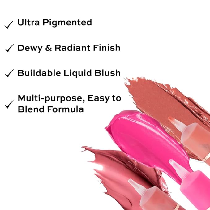 Revolution Beauty, Superdewy Liquid Blush, Richly Pigmented & Buildable, Blendable Formula, Flushing For You, 0.5 Fl. Oz.