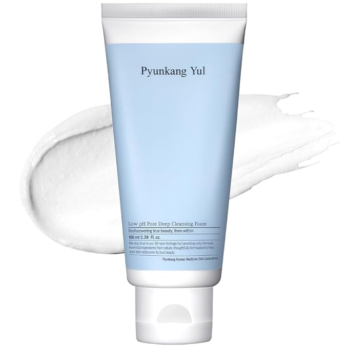 Pyunkang Yul PKY Low pH Pore Deep Cleansing Foam, Pore Cleanser with Fluffy Microbubbles, AHA, Witch Hazel, Zero Irritation, Korean Skincare (3.38 Fl. Oz, 100ml)
