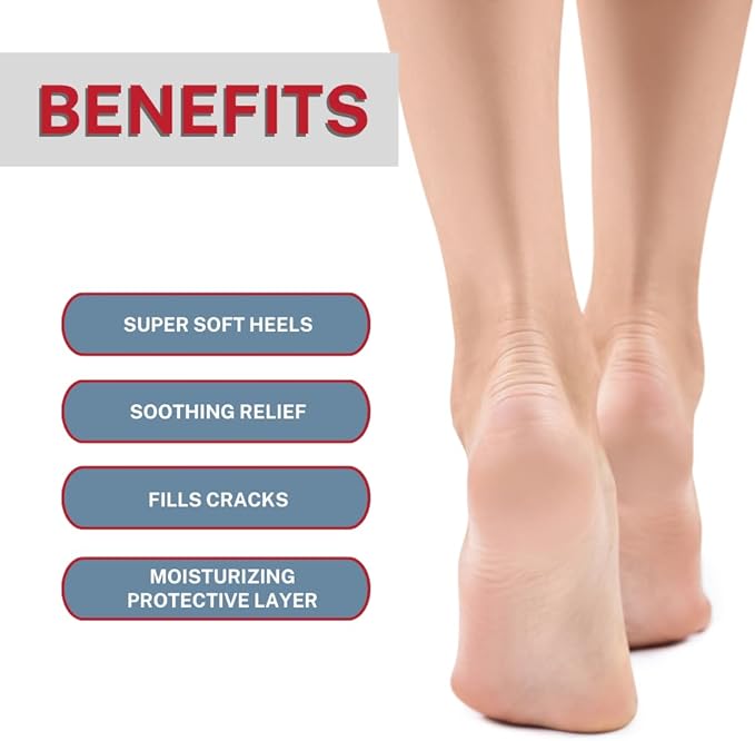 Onyx Professional Cracked Heel Repair Balm Stick for Dry Cracked Feet Treatment, Coconut Scent, 2 pack - Moisturizing Foot Balm, Rolls On, No Mess Like Foot Cream or Foot Lotion, Heel Treatment