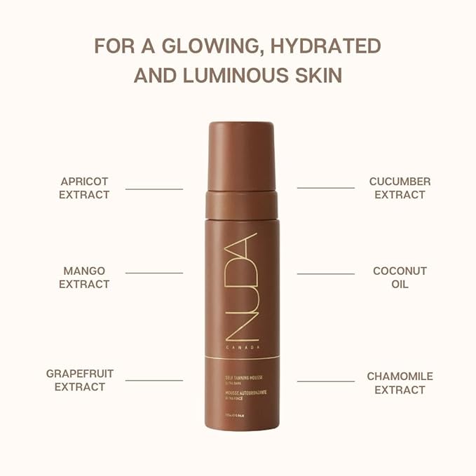 Nuda Ultra Dark Self-Tanning Mousse and Dark Face Tan Water Bundle