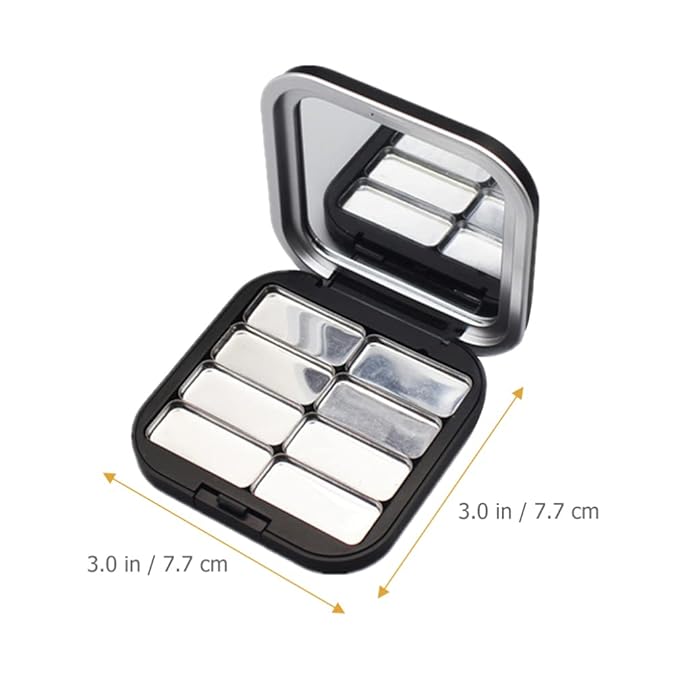 2pcs Empty Magnetic Eyeshadow Palette, Small Makeup Palette