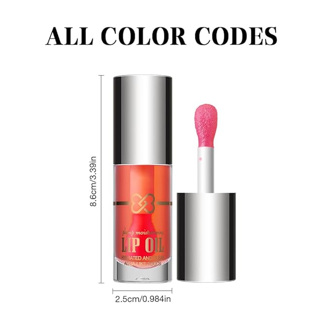Nourishing Lip Oil, Deep Moisturizing Lip Balm Liquid, Non-Sticky High Shine Lip Gloss, Hydrating Lip Tint for Soft, Smooth, Healthy-Looking Lips, Lightweight Glossy Lip Care for Daily Use-3#
