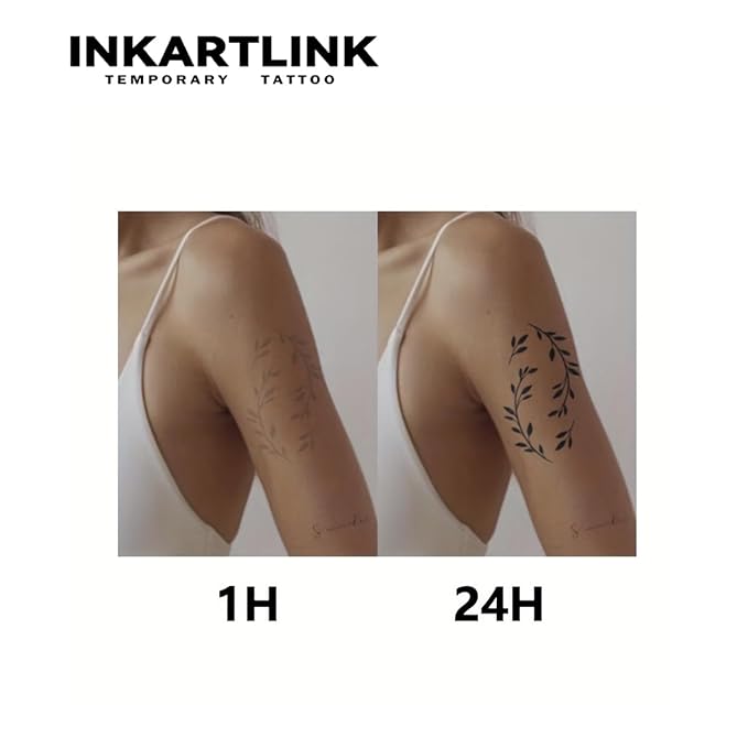 INKARTLINK Semi Permanent Tattoo, party tattoo, beautiful and realistic design, fun tattoo experience, cruelty-free, non-reflective, waterproof (Peace Dove 2)