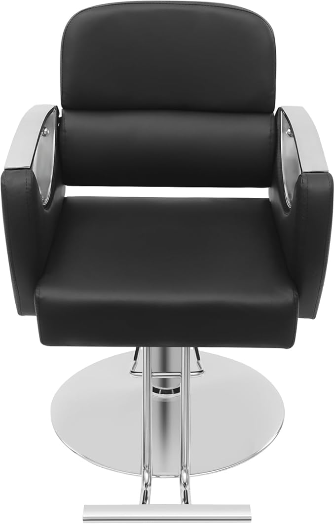 Barber Salon Chair, Salon Chairs for Hair Stylist,hair Chair with Heavy Duty Hydraulic Pump & Footrest, 360 Degrees Rolling Swivel Spa Beauty Equipment for Hair Stylist Women Man, 440 Lbs (Black)