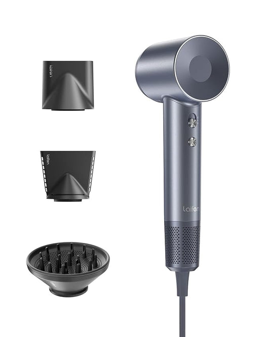Laifen Swift Special Hair Dryer, High Speed 200M Ionic Blow Dryer with 110, 000 RPM Brushless Motor for Fast Drying, Low Noise, Hairdryer with Magnetic Nozzles
