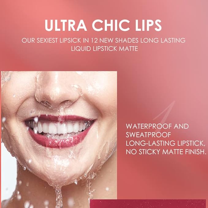 BestLand 6Pcs Matte Liquid Lipstick +