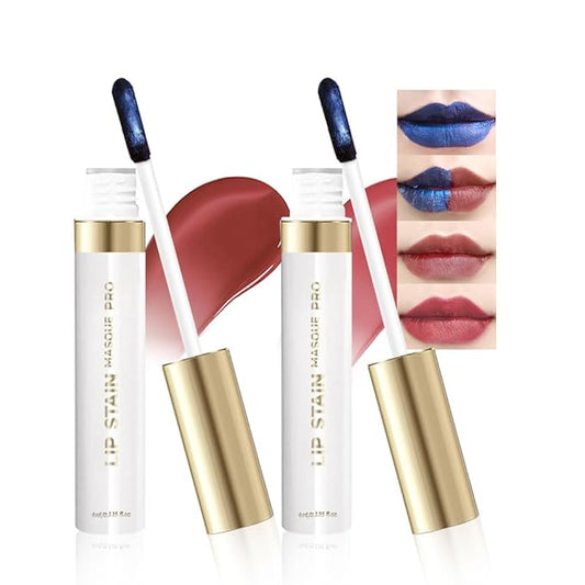 Lip Liner - Peel Off Lip Stain | Long Lasting Matte Lip Tattoo | Transfer Proof, Hydrating Formula with Hyaluronic Acid & Vitamin E | Vegan & Cruelty-Free | for All Skin Types(2+9#, 2PCS)