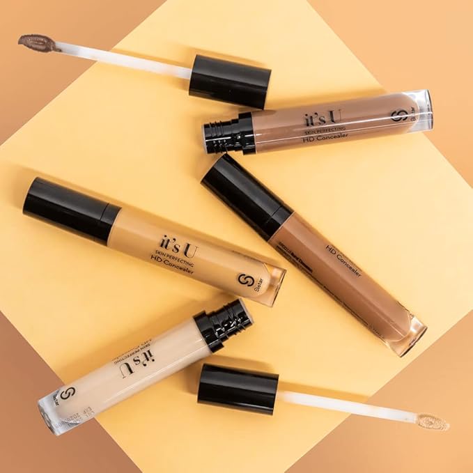 Sistar it's U Skin Perfecting HD Concealer Full Coverage Lightweight Long Lasting Correcting Liquid Contour Cover Masker Makeup 5 ml / 0.17 fl. oz (Truffle)