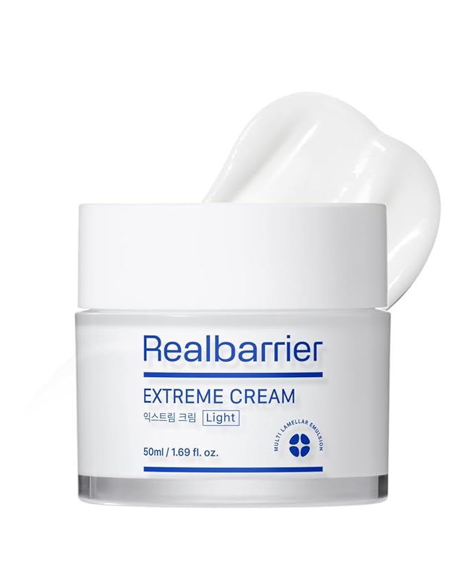Real Barrier | Extreme Cream Light | Lightweight Daily Soft Face Moisturizer | Facial Moisturizing Cream with Hyaluronic Acid & Ceramides | Sensitive Skin Barrier Korean Skin Care | 1.69 fl oz (50ml)