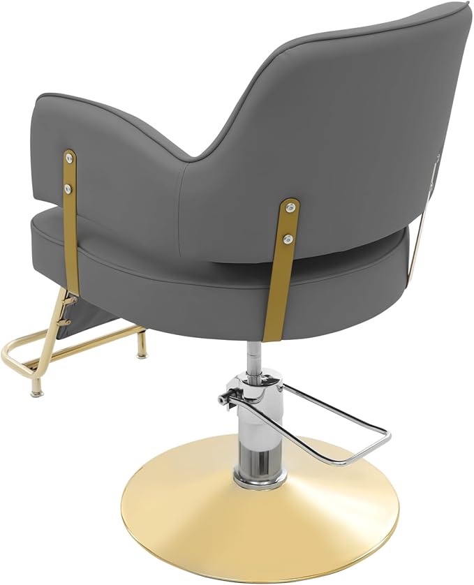 Barber Chair for Hair Stylist Hair Salon Chair with Heavy Duty Hydraulic Pump Height Adjustable 33.86-37.8inch & 360 Degrees Rotation Shampoo Chair for Salon Barbershop