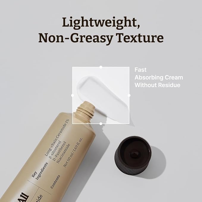 Dr. Reju-All Advanced LC-Ceramide Barrier Cream - Patented Long Chain Ceramide Deep Hydration - Lightweight Korean Face Moisturizer for Strengthening Skin Barrier - 1.69 Fl Oz